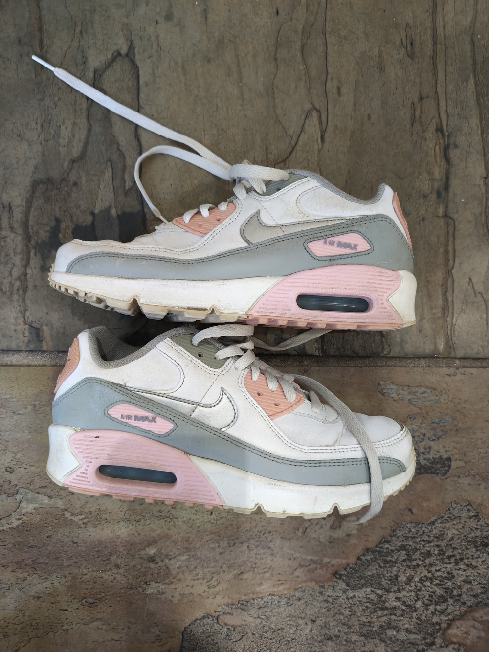 Discontinued Color! Nike Air Max Kids Sneakers in White, Pink & Gray
